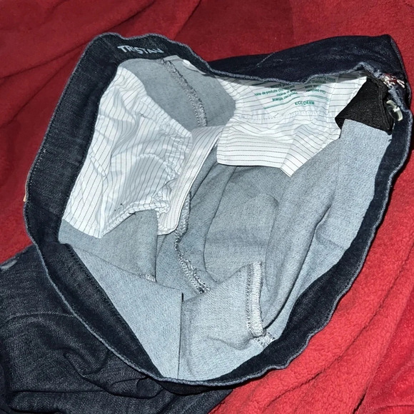 Tristan dark  blue wash capris shorts with losse hem Sz L - Picture 12 of 13